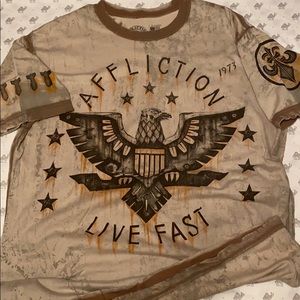 Men’s Affliction Tee, Gently worn